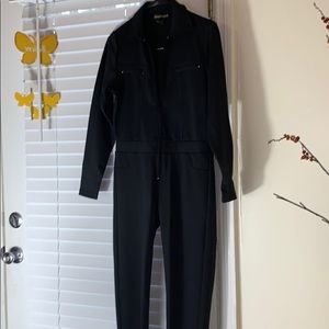 Sexy Polyester spandex black sexy Jumpsuit